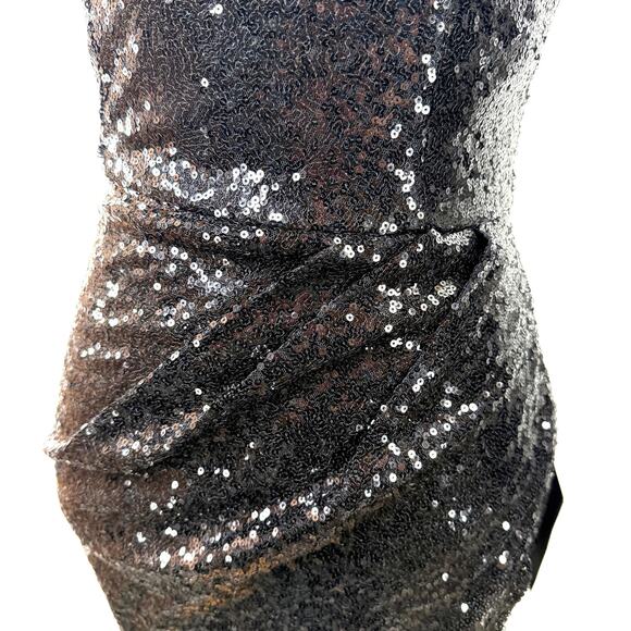 Lulu's Forever Your Girl Black Sequin Cocktail Bodycon Mini Dress NWT Size XS - Picture 6 of 8